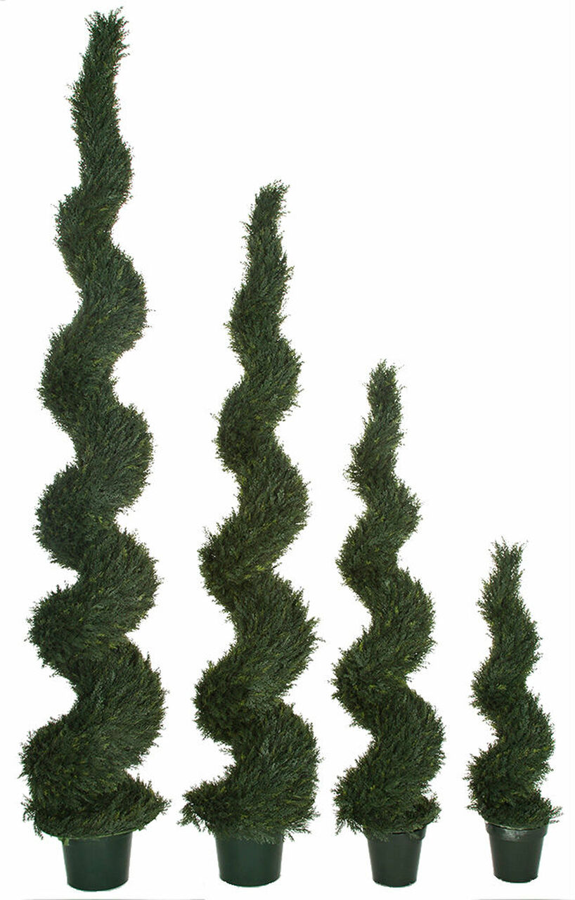 4 Foot Ultraviolet (UV) Pond Cypress Spiral Topiary
